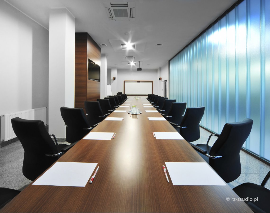 Fotografia biznesowa sali konferencyjnej w firmie